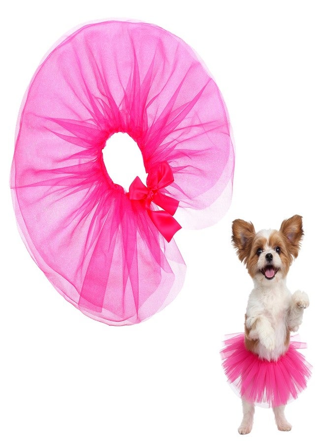 Telooco Dog Tutu Rose Red Tutu for Dogs, Dog Tutus for Small Dogs,Suitable for Small and Medium-Sized Pets, Suitable for Birthday Parties, Wedding Photo Props Costumes - Image 1